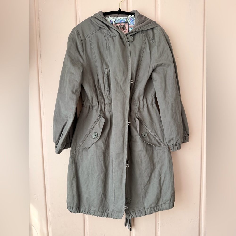 Juicy Couture Grey Cotton Utility Jacket SzM - Picture 3 of 12
